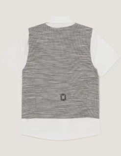 Greyson 3-Piece Houndstooth Waistcoat & Shirt Blue