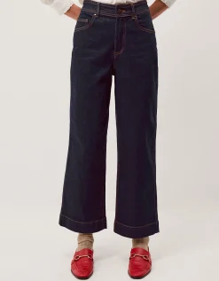 Hallie Regular Cropped Wide Leg Jeans Blue