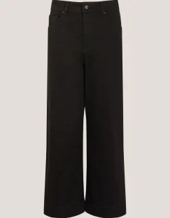Hallie Regular Crop Wide Leg Jeans Black