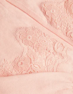 Harper Lace Cardigan Pink