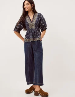 Harper Regular Wide Leg Jeans Blue