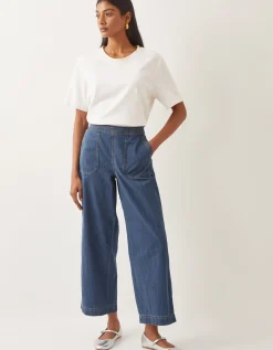 Harper Regular Wide Leg Jeans Blue