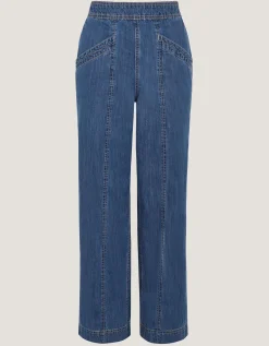 Harper Short Wide Leg Jeans Blue