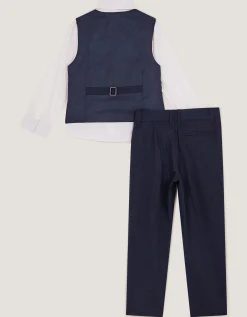 Harry Herringbone 4-Piece Suit Blue