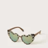 Heart-Shape Leopard Print Sunglasses