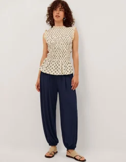 Holly Jersey Balloon Trousers Blue