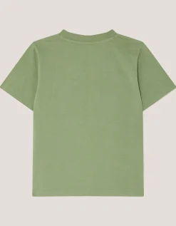 Howdy Cowboy Embroidered T-Shirt Green