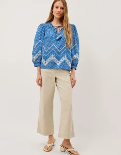 Iggy Floral Print Blouse Blue