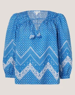 Iggy Floral Print Blouse Blue