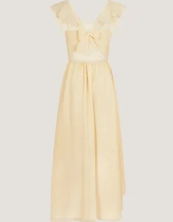 Indi Tie-Back Prom Dress Yellow