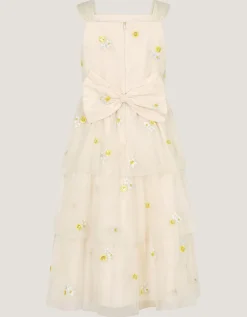 Ingrid Floral Embroidered Tiered Maxi Dress White