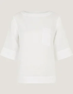 Ingrid Linen Top White