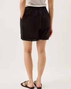 Irina Lace Trim Shorts Black