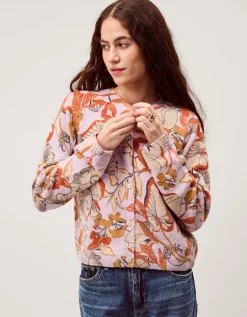 Isabella Floral Print Cardigan Pink