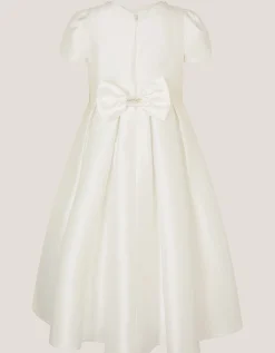 Isabella Short Sleeve Pearl-Embellished Dress Ivory
