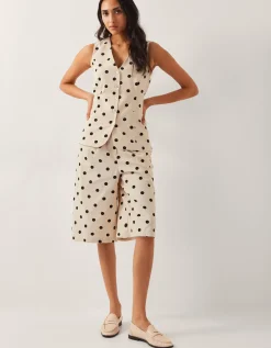 Isabel Polka Dot Waistcoat Ivory