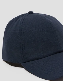 Isha Linen Baseball Cap Blue