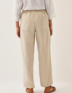 Jolie Regular Linen Wide Leg Trousers Natural