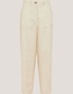 Jolie Regular Linen Wide Leg Trousers Natural