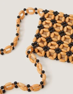 Joli Wooden Bead Crossbody Bag
