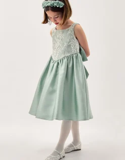 Juno Lace Bodice Party Dress Green