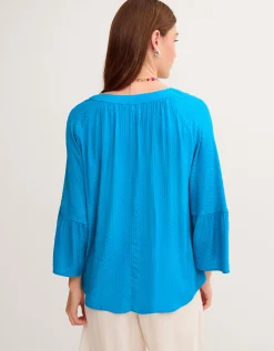 Kallie Dobby Blouse Teal