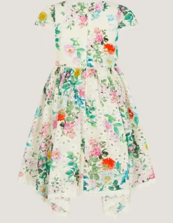 Khia Floral Broderie Party Dress Multi