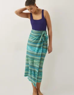 Kylee Textured Square Neck Swimsuit Blue