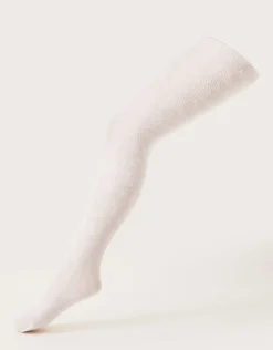 Lace Butterfly Tights Ivory