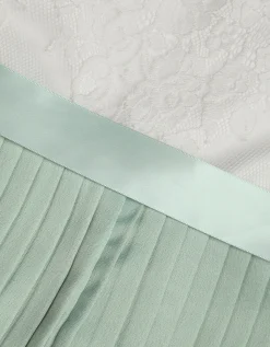 Lace Pleated Jumpsuit Green