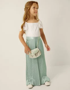 Lace Pleated Jumpsuit Green