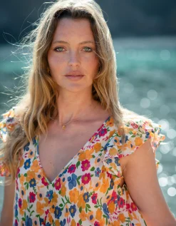 La Galeria Elefante Mediterranean Floral Maxi Dress Multi
