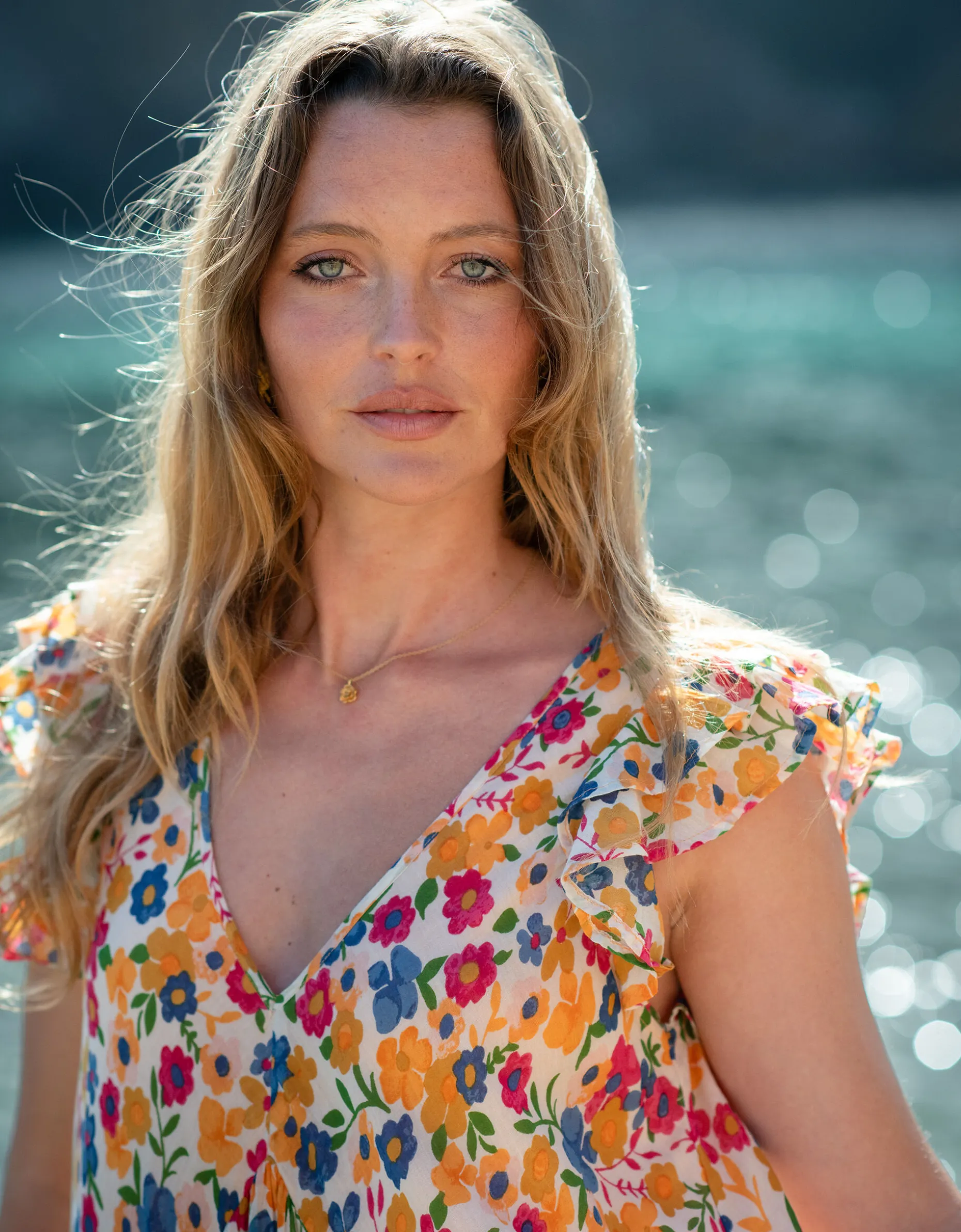 La Galeria Elefante Mediterranean Floral Maxi Dress Multi
