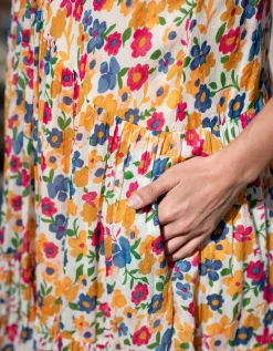 La Galeria Elefante Mediterranean Floral Maxi Dress Multi