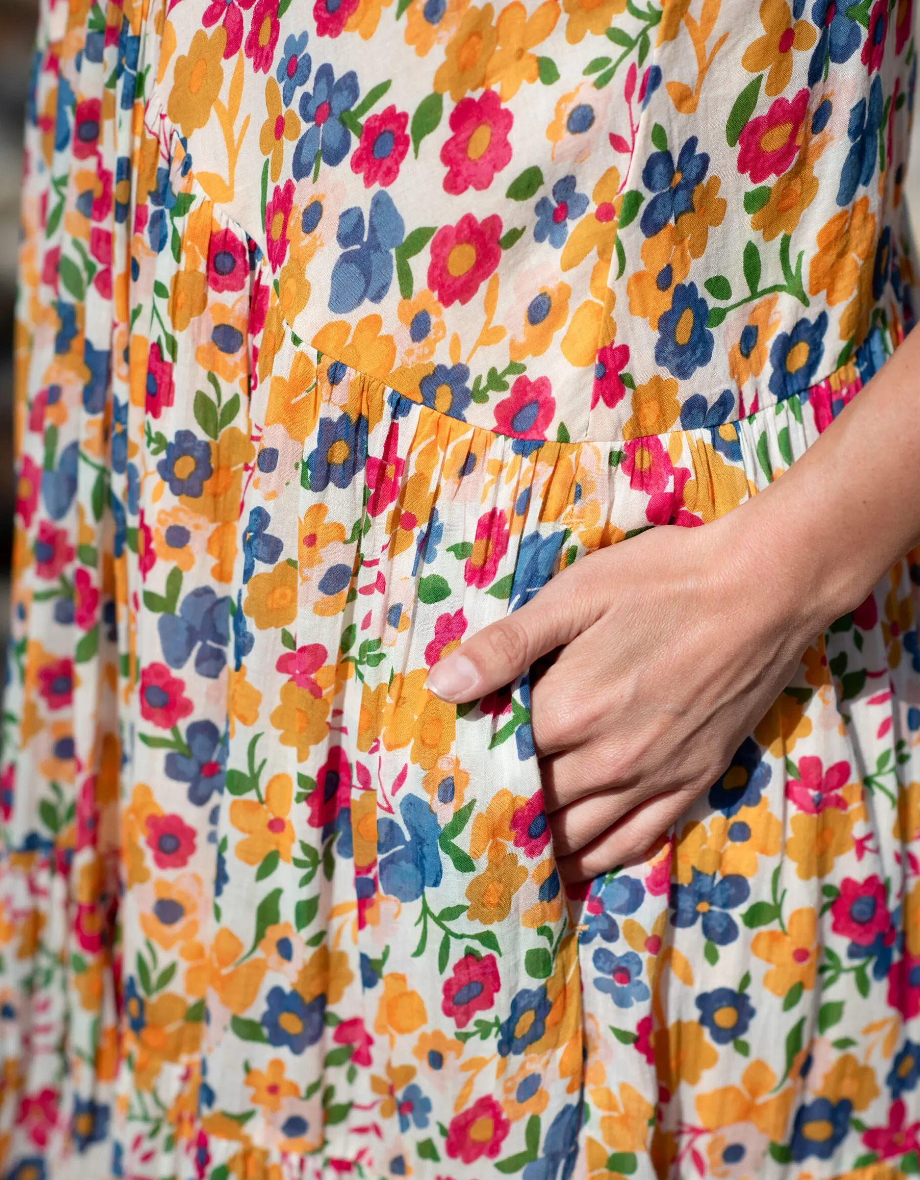La Galeria Elefante Mediterranean Floral Maxi Dress Multi