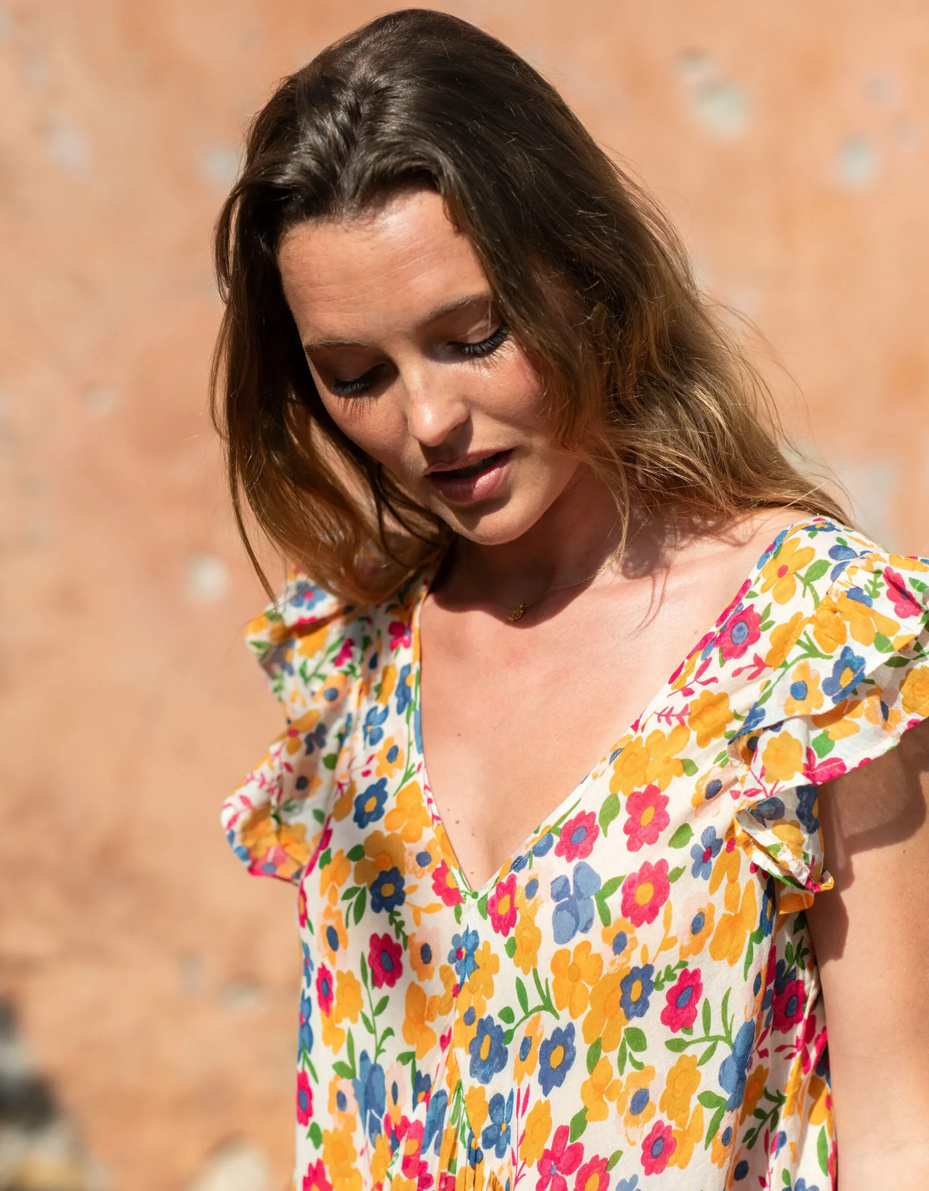 La Galeria Elefante Mediterranean Floral Maxi Dress Multi