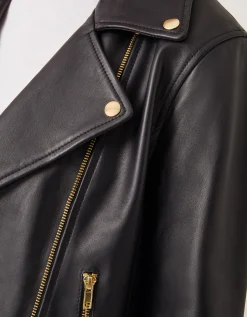 Leather Biker Jacket Black