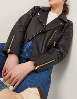 Leather Biker Jacket Black