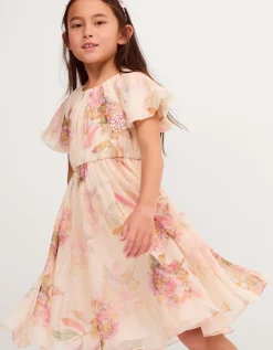 Leila Floral Sequin Party Dress Multi