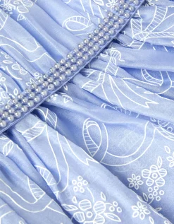 Lily Floral Print Tiered Dress Blue