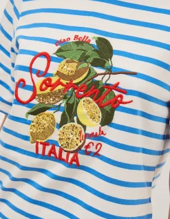 Lindy Sorrento Stripe T-Shirt Blue