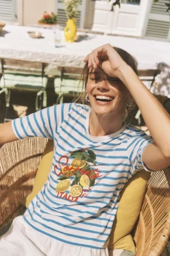 Lindy Sorrento Stripe T-Shirt Blue