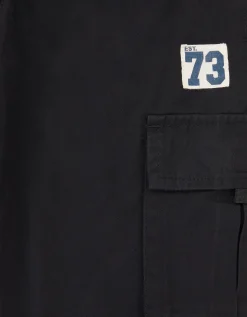 Lined Cargo Trousers Black