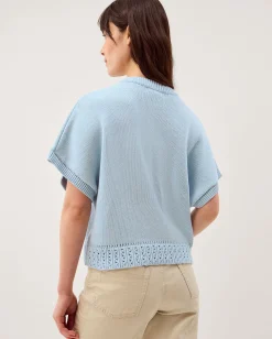 Lizzie Lemon Short Sleeve Jumper Blue