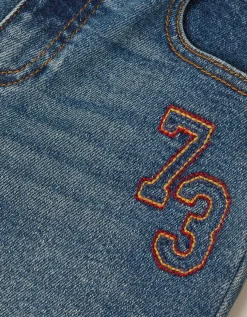 73 Logo Straight Leg Jeans Blue