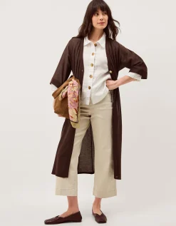 Lo Longline Cardigan Brown
