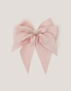 Long Tiered Satin Bow Hair Clip