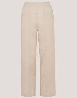 Lucy Regular Straight Leg Linen Trousers Natural