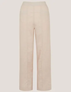 Lucy Short Straight Leg Linen Trousers Natural