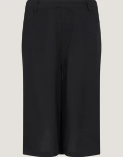 Lulu Linen Bermuda Shorts Black